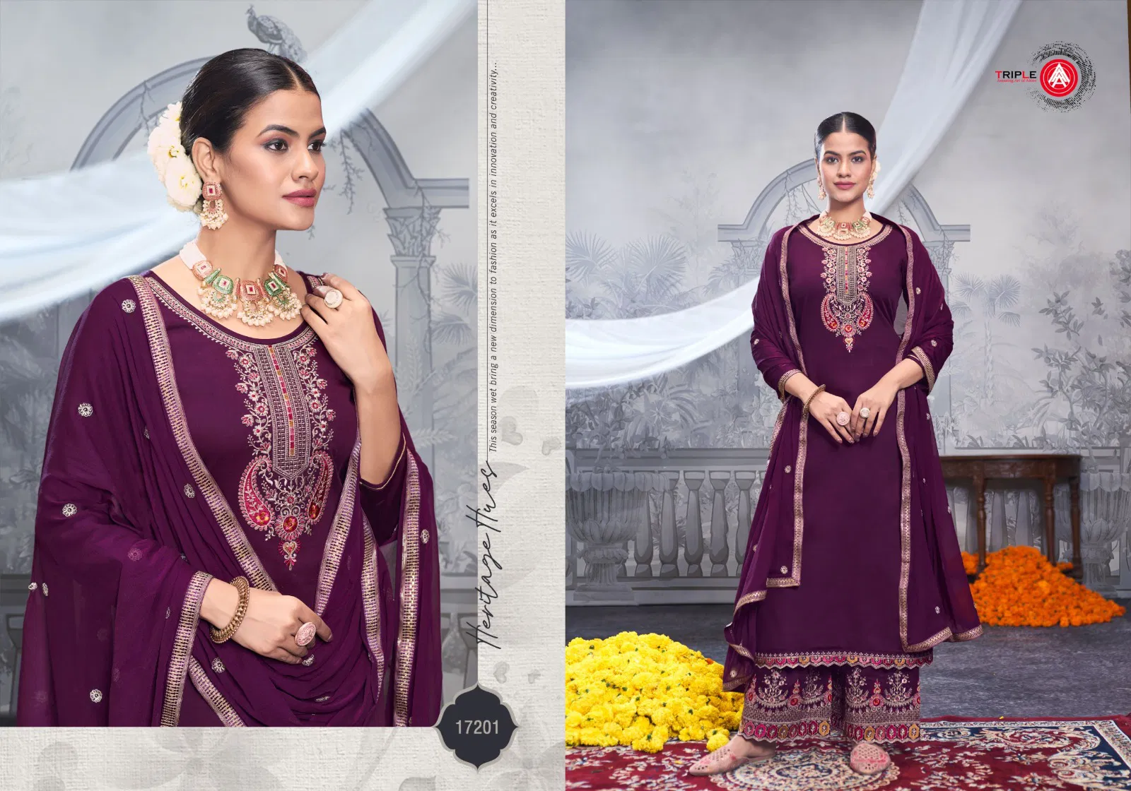 Kesar By Triple Aaa Jam Cotton Designer Salwar Kameez Orders In India